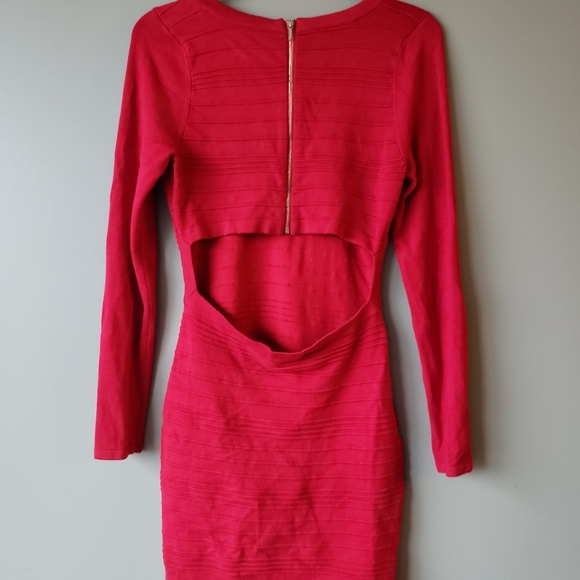 Bebe red bodycon open back dress - Picture 2 of 2